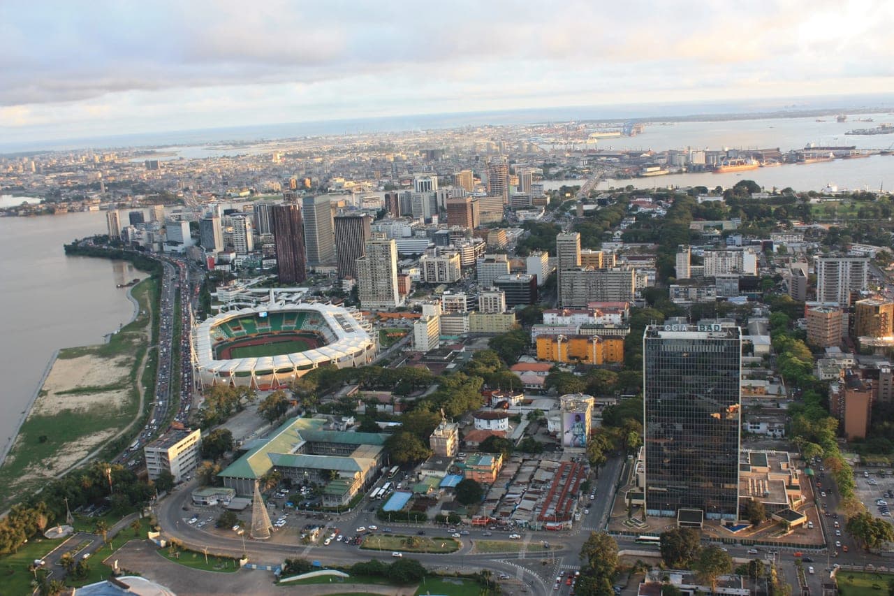 Abidjan — Plateau CBD, vue depuis la Tour F, janvier 2025